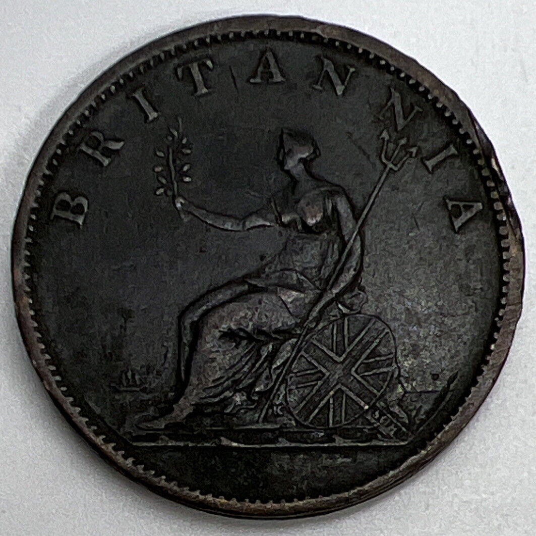 1807 Half - Penny George III | British Copper Coin | Fine Collectable Grade a1187