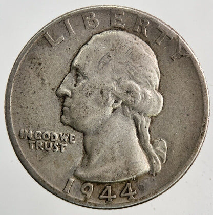 1944 US USA Quarter Dollar Silver Coin | Fine Collectable Grade
