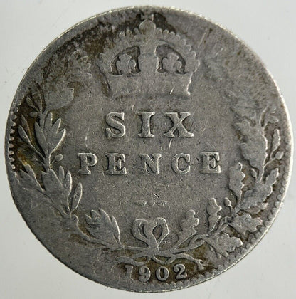 1902 Edward VII Sixpence Silver Coin | Collectable Grade