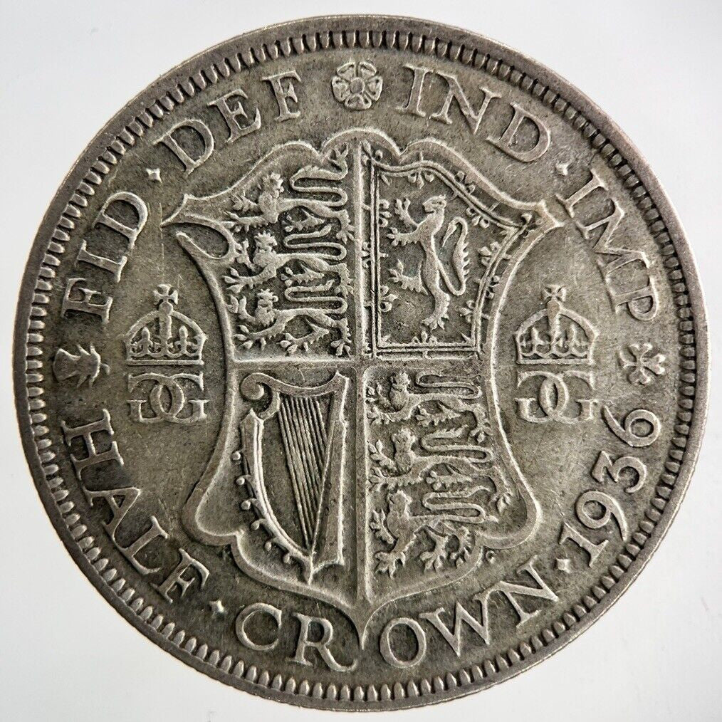 1936 George V Half - Crown Silver Coin | Fine Collectable Grade