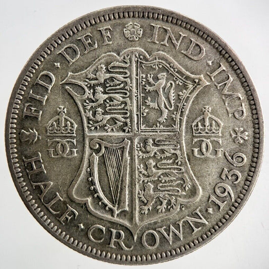 1936 George V Half - Crown Silver Coin | Fine Collectable Grade