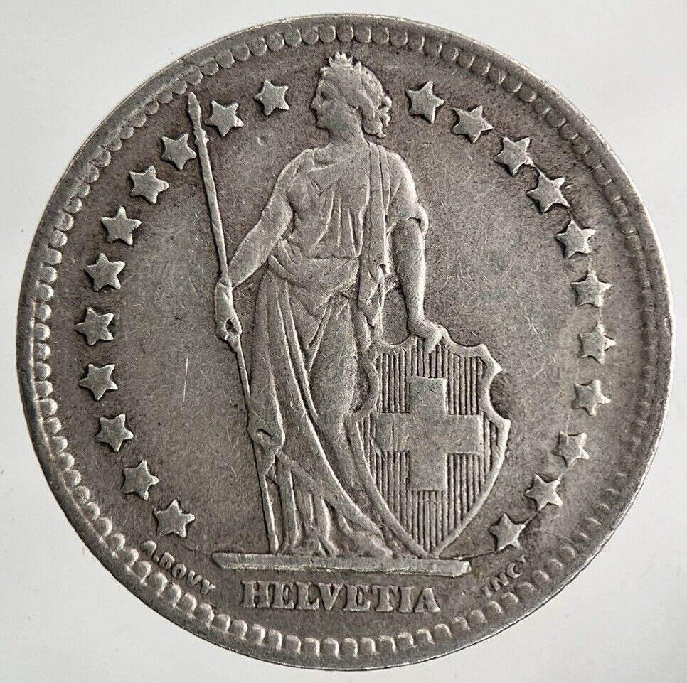 1944 Switzerland Swiss 1 Franc Silver Coin | Fine Collectable Grade