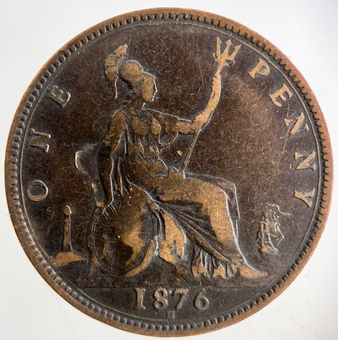 1876 - H Victoria One Penny Coin | Fine Collectable Grade