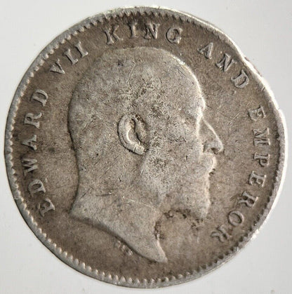 1905 India 2 Two Annas Silver Coin | Fine Collectable Grade | a4639