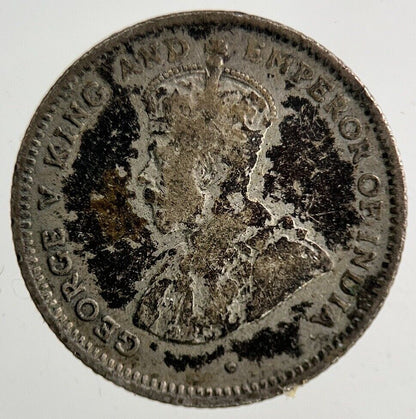 1920 Ceylon 25 Cents Silver Coin | Fine Collectable Grade