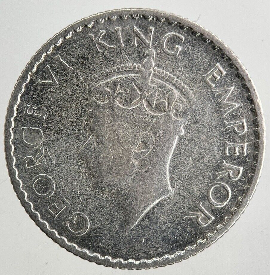 1940 India 1/4 Quarter Rupee Silver Coin | Fine Collectable Grade
