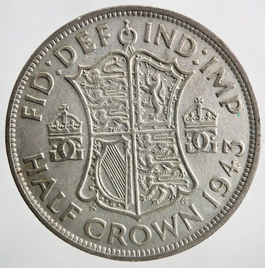 1943 George VI Half-Crown Silver Coin | Fine Collectable Grade