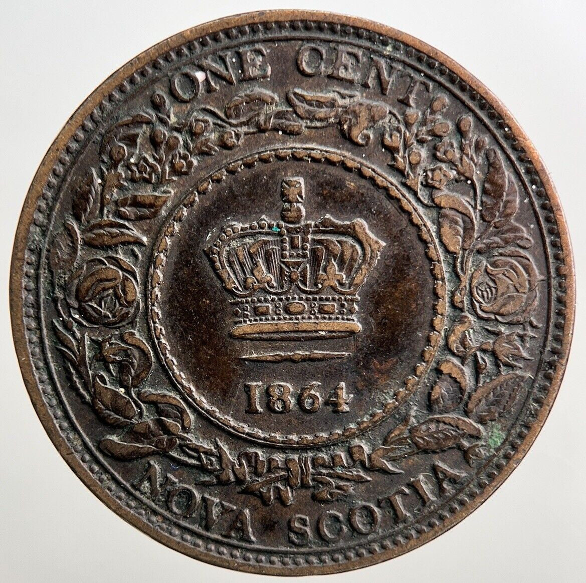1864 Canada Nova Scotia One Cent Coin | Fine Collectable Grade