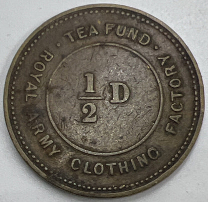 Royal Army 1/2D Clothing Company Tea Fund Token Coin | Collectable Grade | a1051