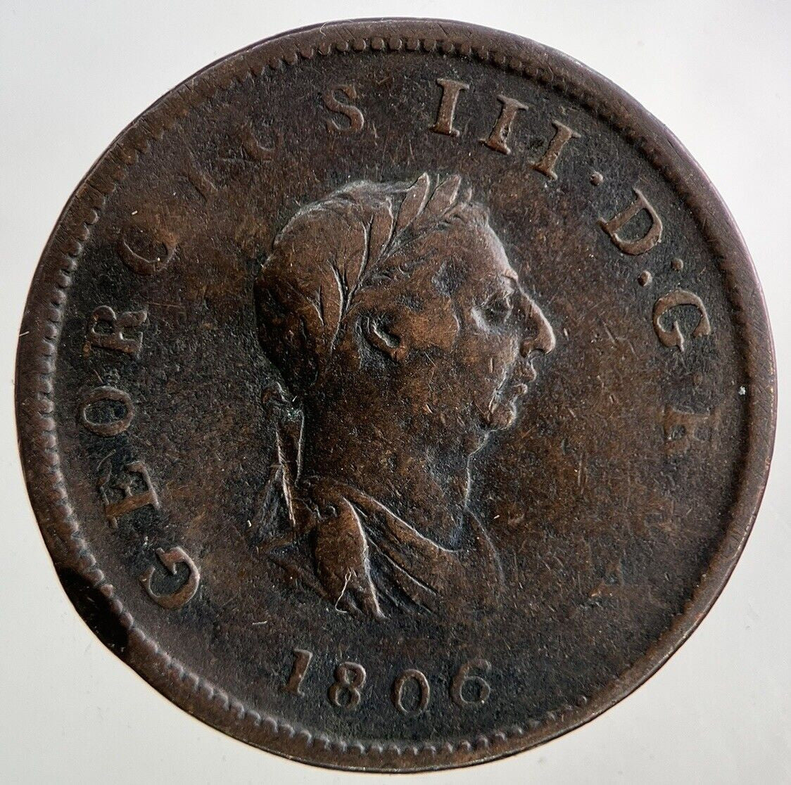 1806 George III 3rd Half - Penny Coin | Collectable Grade