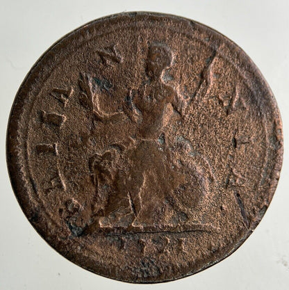 1721 George I 1st Farthing Coin | Fine Collectable Grade