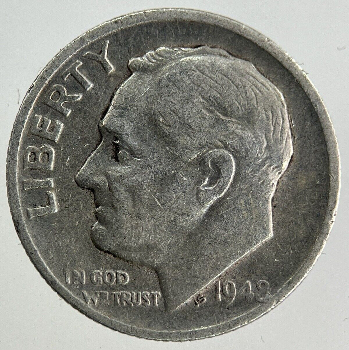 1948 - S US USA Roosevelt Dime Silver Coin | Fine Collectable Grade