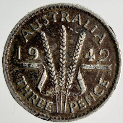 1942 Australia Threepence Silver Coin | Fine Collectable Grade