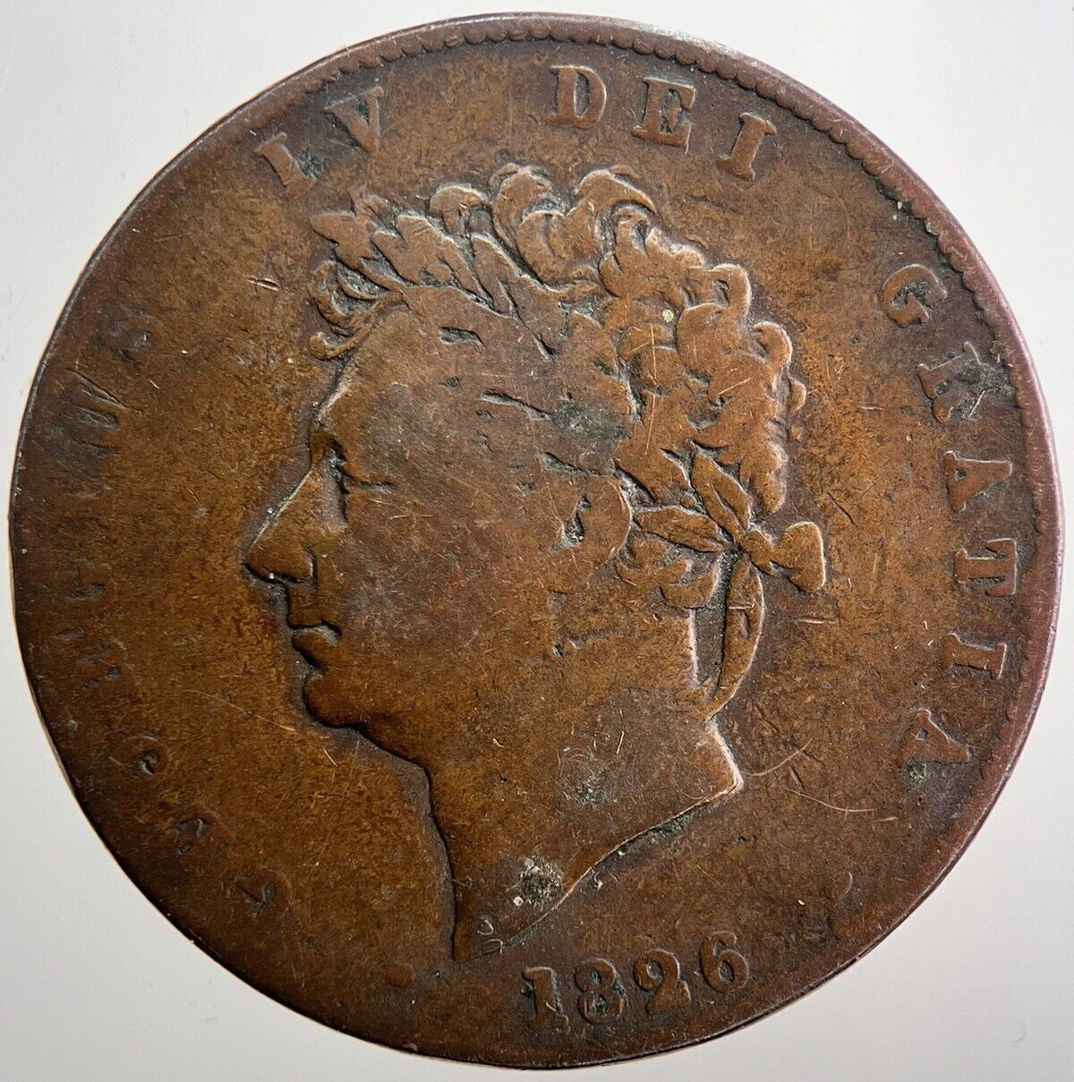 1826 George IV Half-Penny Coin | Collectable Grade | a6024