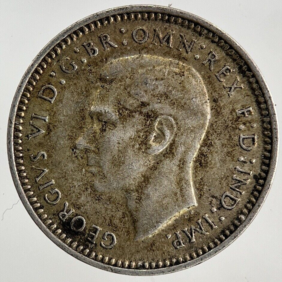 1944 - S Australia Threepence Silver Coin | Fine Collectable Grade