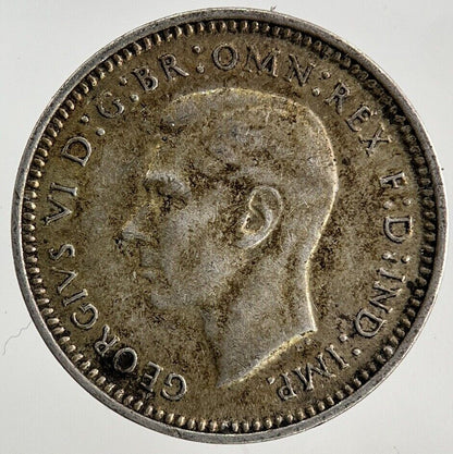 1944 - S Australia Threepence Silver Coin | Fine Collectable Grade
