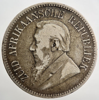 1896 2 - 1/2 Shillings | South Africa Silver Coin | Collectable Grade | a686