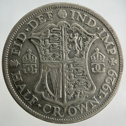 1929 George V Half - Crown Silver Coin | Fine Collectable Grade