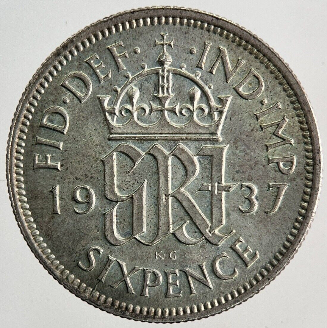 1937 George VI Sixpence Silver Coin | Very High Grade