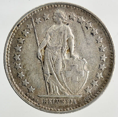 1953 Switzerland Swiss 1/2 Half Franc Silver Coin | Fine Collectable Grade