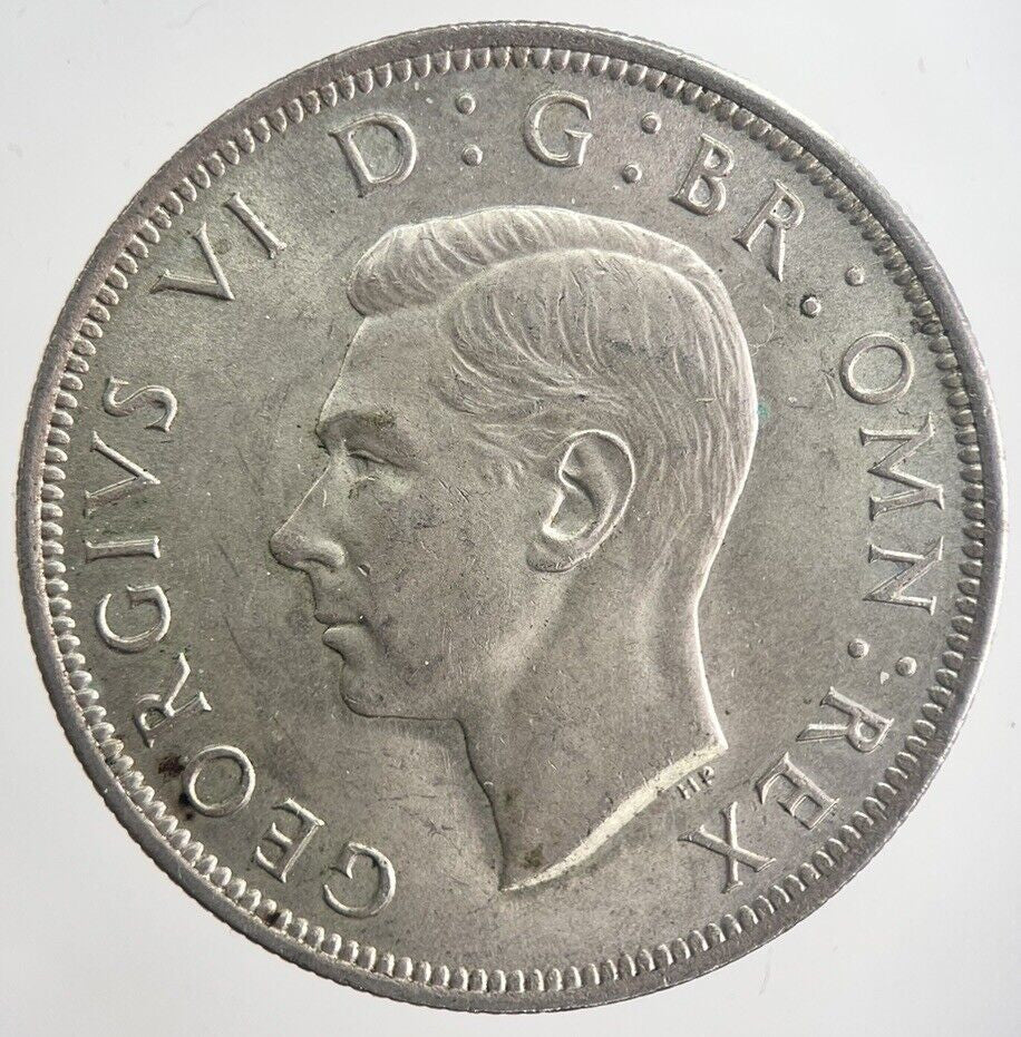 1945 George VI Half - Crown Silver Coin | Very Fine Grade | a6351