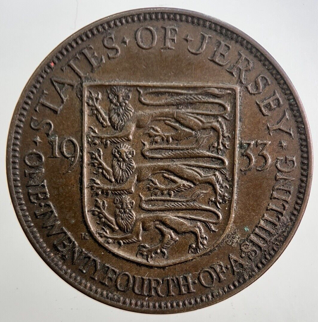 1933 Jersey One Twenty - fourth 1/24th Shilling Coin | Very High Grade | a4924