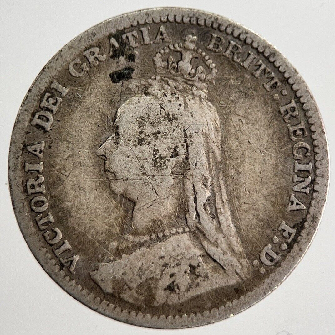 1891 Victoria Threepence Silver Coin | Fine Collectable Grade | a8544