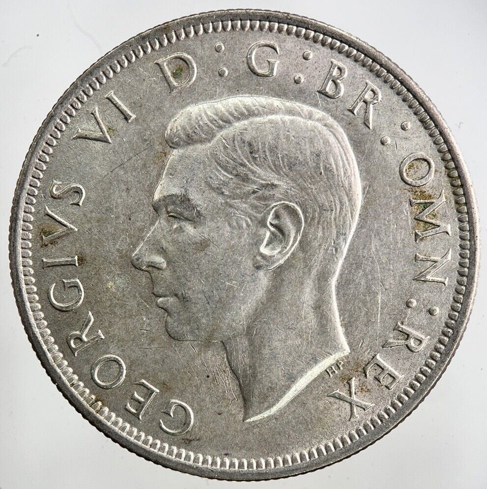 1945 George VI Half - Crown Silver Coin | Fine Collectable Grade