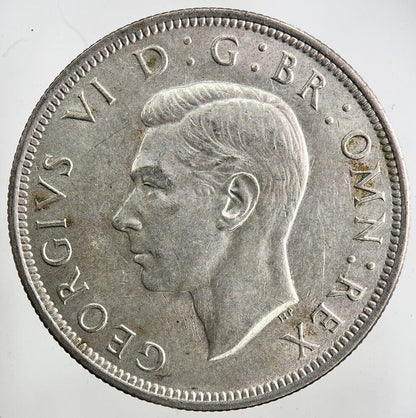 1945 George VI Half - Crown Silver Coin | Fine Collectable Grade
