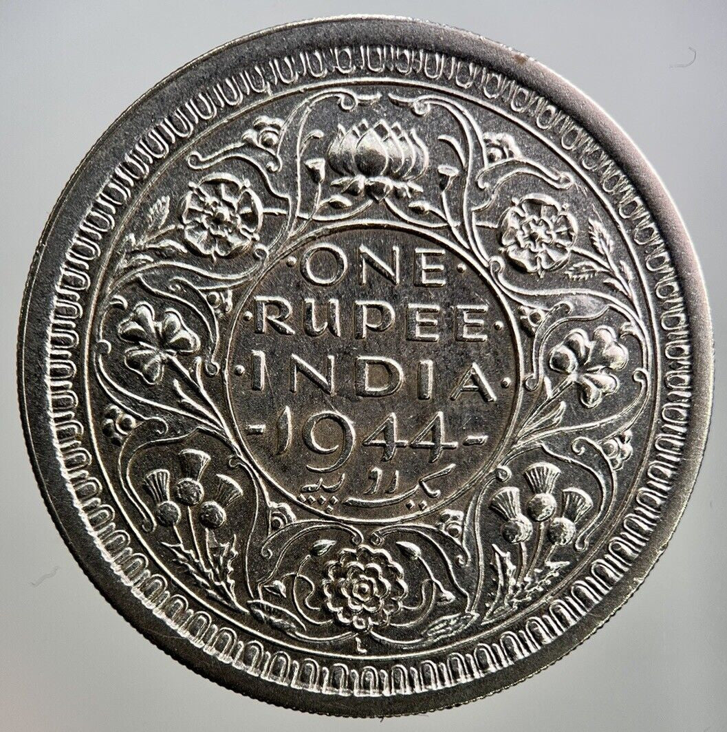 1944 India 1 One Rupee Silver Coin | Very High Grade | a256