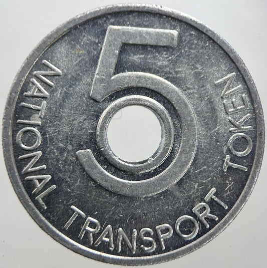 British Vintage 5p National Transport Token Coin | Collectable Grade | a7320