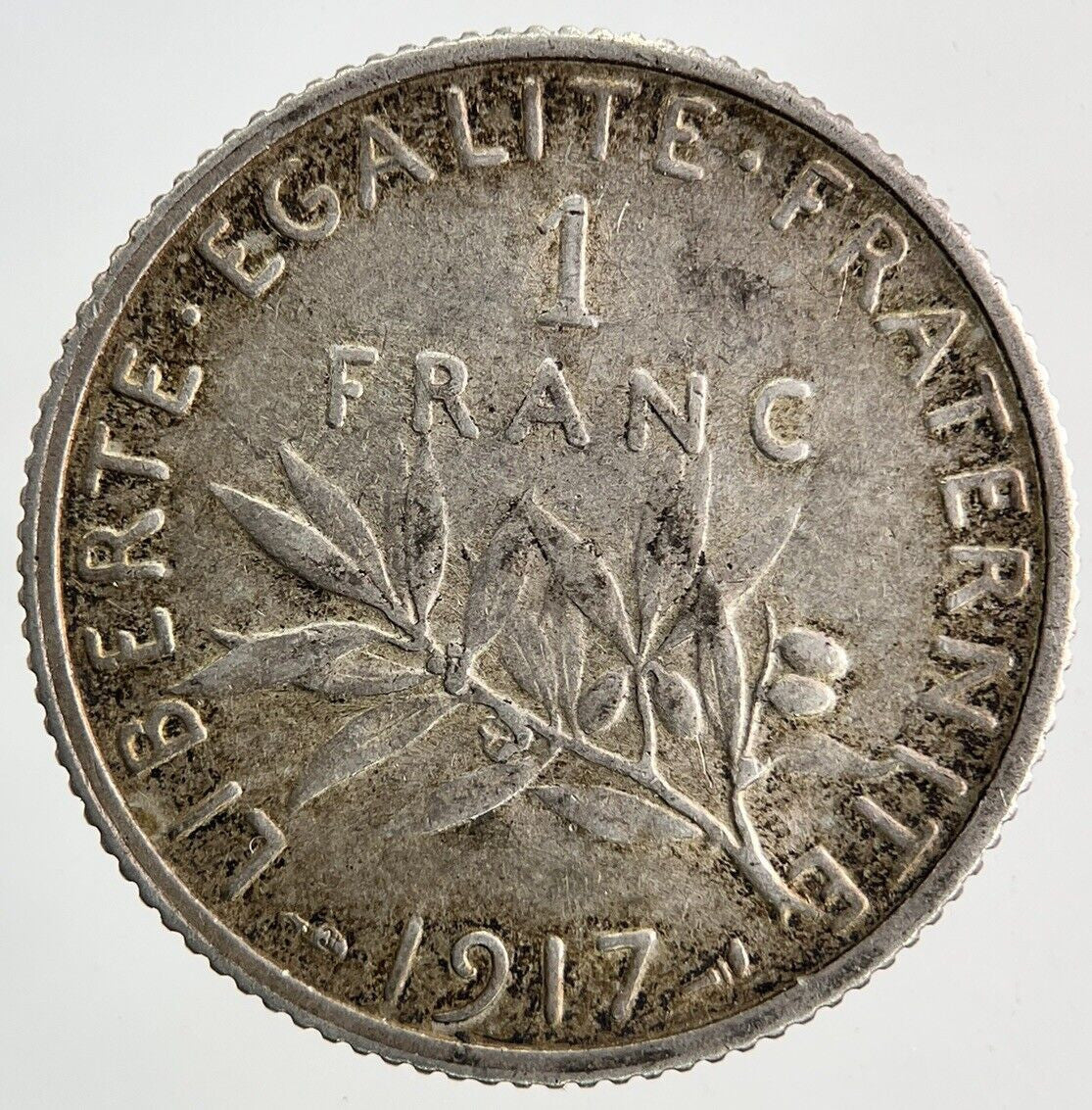 1917 France 1 Franc Silver Coin | Fine Collectable Grade