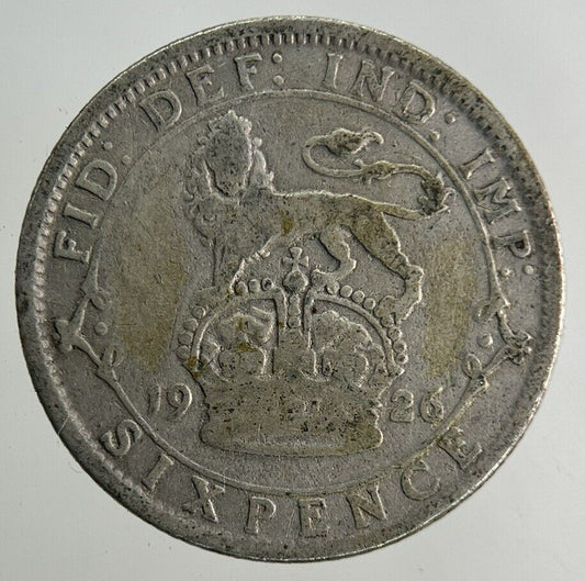 1926 George V Sixpence Silver Coin | Fair Grade