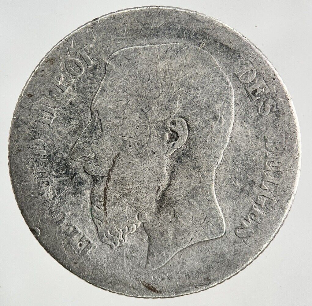 1867 Belgium 1 Franc Silver Coin | Collectable Grade