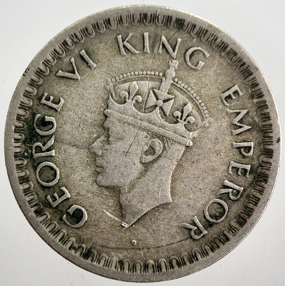 1944 India 1/2 Half Rupee Silver Coin | Fine Collectable Grade | a7804