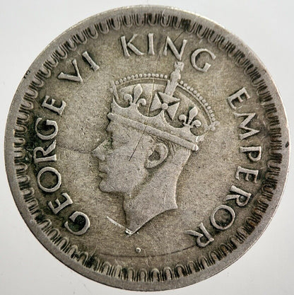 1944 India 1/2 Half Rupee Silver Coin | Fine Collectable Grade | a7804