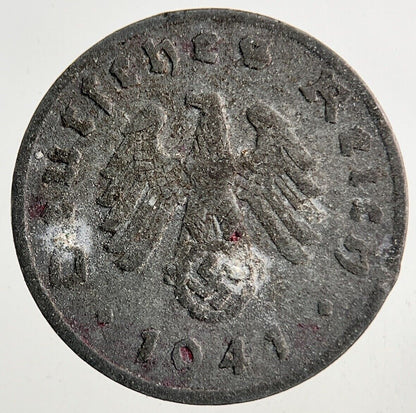 1941 Germany Nazi 1 Pfennig Coin | Fine Collectable Grade