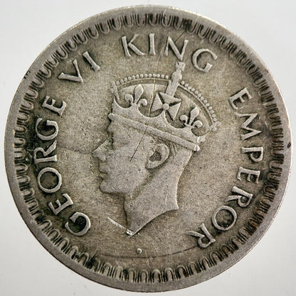 1944 India 1/2 Half Rupee Silver Coin | Fine Collectable Grade | a7804