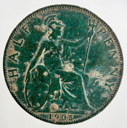 1905 Edward VII Half - Penny Coin | Fine Collectable Grade