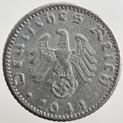 1941 - A Nazi Germany 50 Pfennig Coin | Collectable Grade | a3976