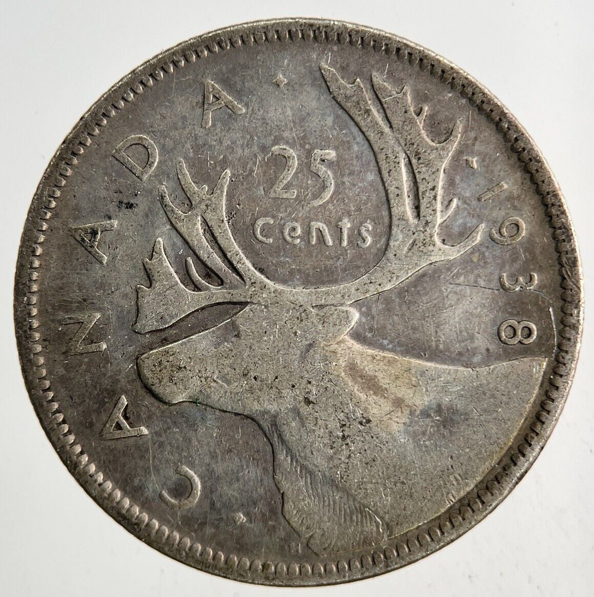 1938 Canada 25 Cents Silver Coin | Fine Collectable Grade