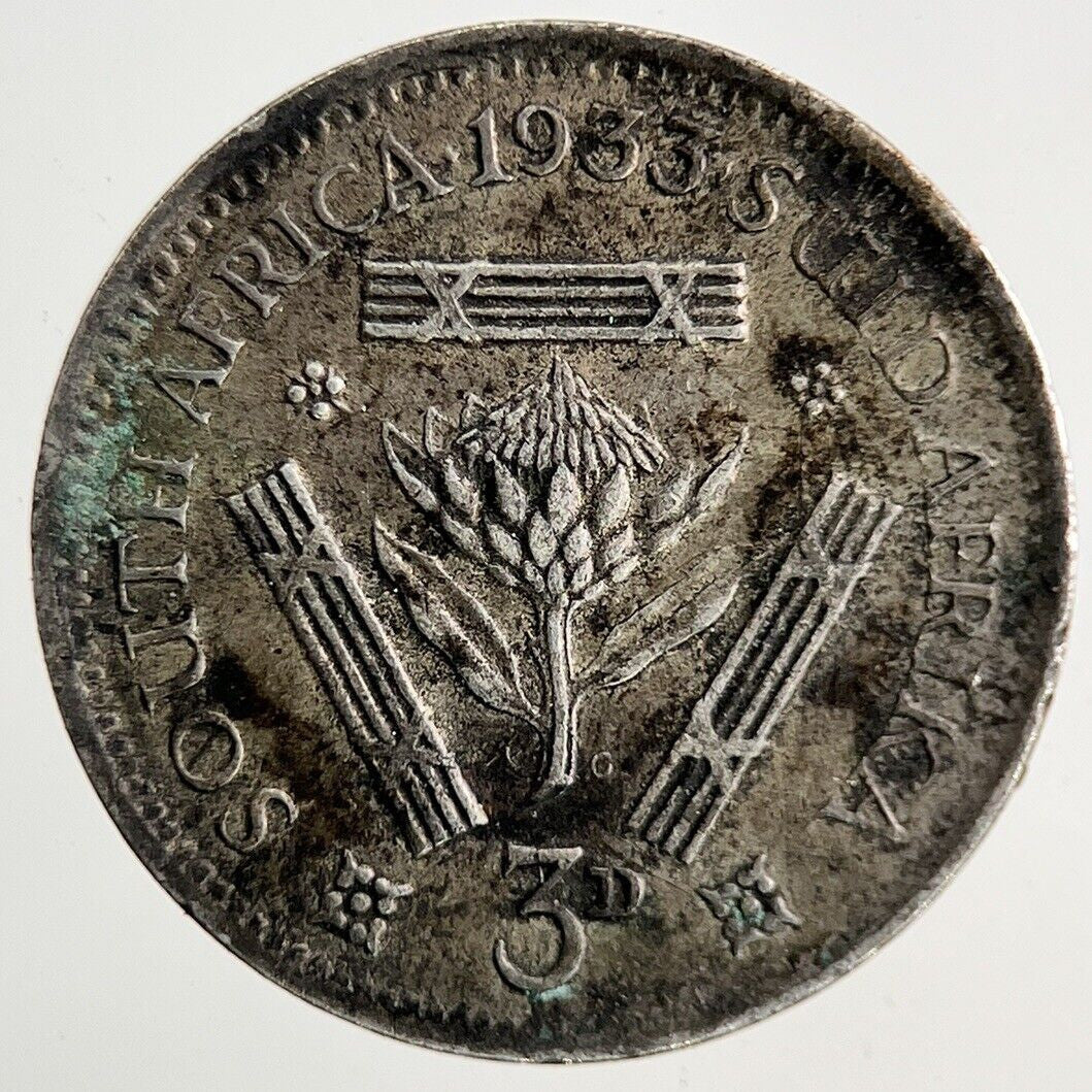 1933 South Africa Threepence Silver Coin | Fine Collectable Grade
