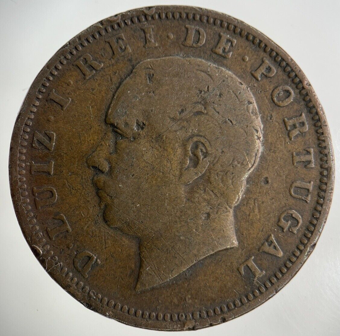 1883 Portugal XX 20 Reis Coin | Fine Collectable Grade