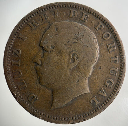 1883 Portugal XX 20 Reis Coin | Fine Collectable Grade