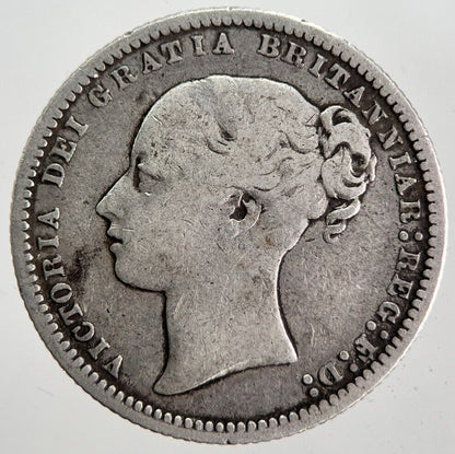 1875 Die - 50 Victoria Shilling Silver Coin | Collectable Grade | a7125