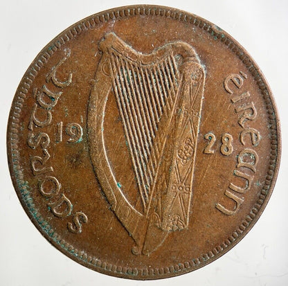 1928 Irish One Penny Coin | Fine Collectable Grade