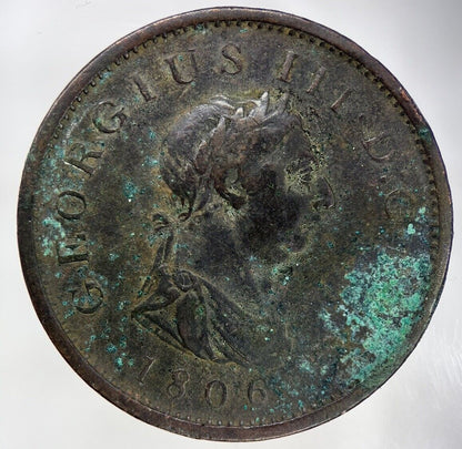 1806 George III 3rd One Penny Coin | Fine Collectable Grade