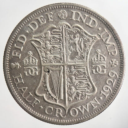 1929 George V Half - Crown Silver Coin | Fine Collectable Grade | a6319