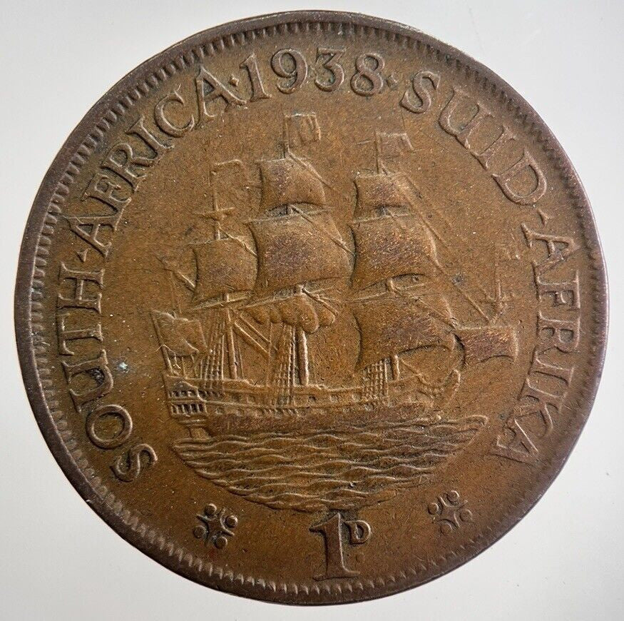 1938 South Africa Penny Coin | Fine Collectable Grade | a7993