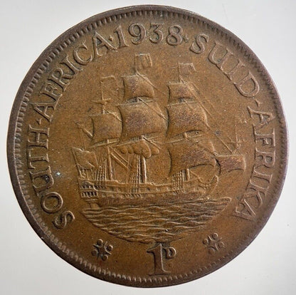 1938 South Africa Penny Coin | Fine Collectable Grade | a7993